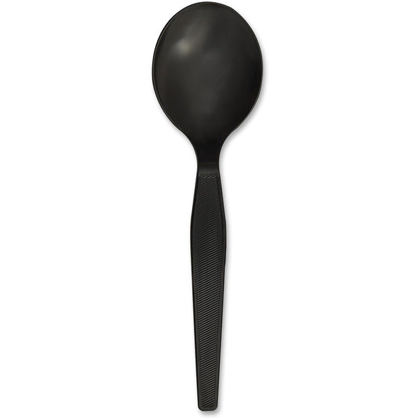 Genuine Joe Soup Spoons, Heavy-Weight, 1000/CT, Black (GJO30406) Case of 1000