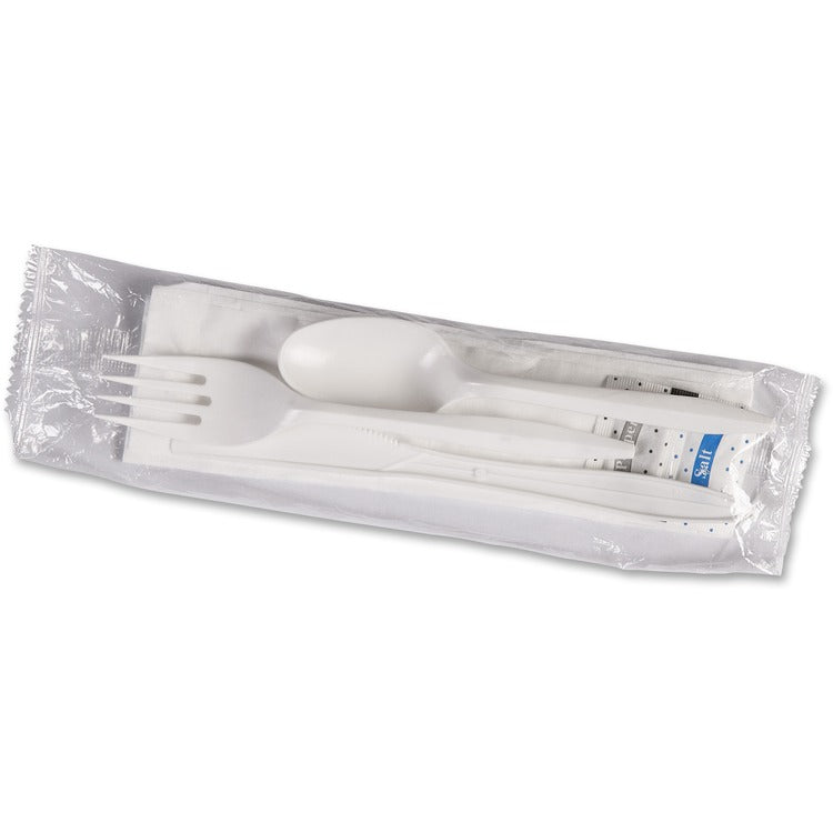 Genuine Joe Napkin S/P Utensil Kit, 250BX/CT, White (GJO58943)