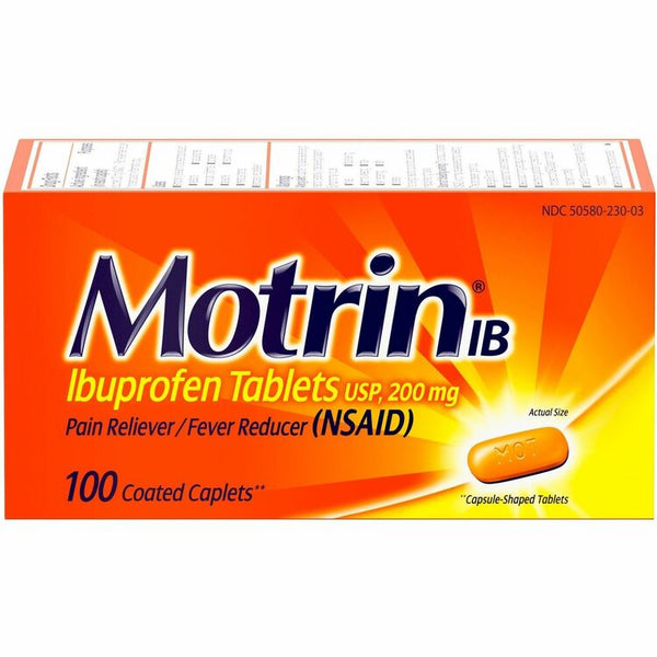 Motrin Motrin Ibuprofen Caplets, 200mg, 100/BX (JOJ048101) Box of 100