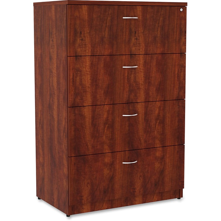 Lorell 4-Drawer Lateral File, 35-1/2" x 22" x 54-3/4", Cherry (LLR34387)