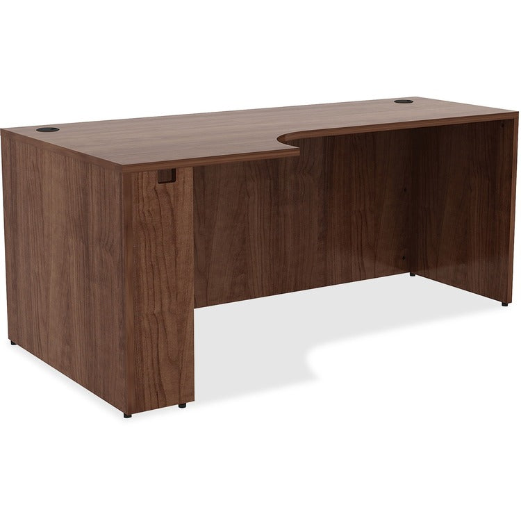 Lorell Left Corner Credenza, 72" x 36" x 29-1/2", Walnut (LLR34393)