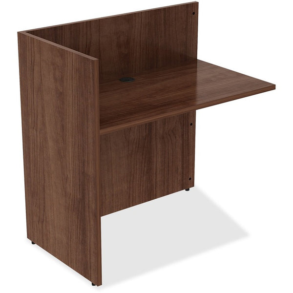 Lorell Reception Return, 42" x 24" x 41-1/2", Walnut (LLR34404)