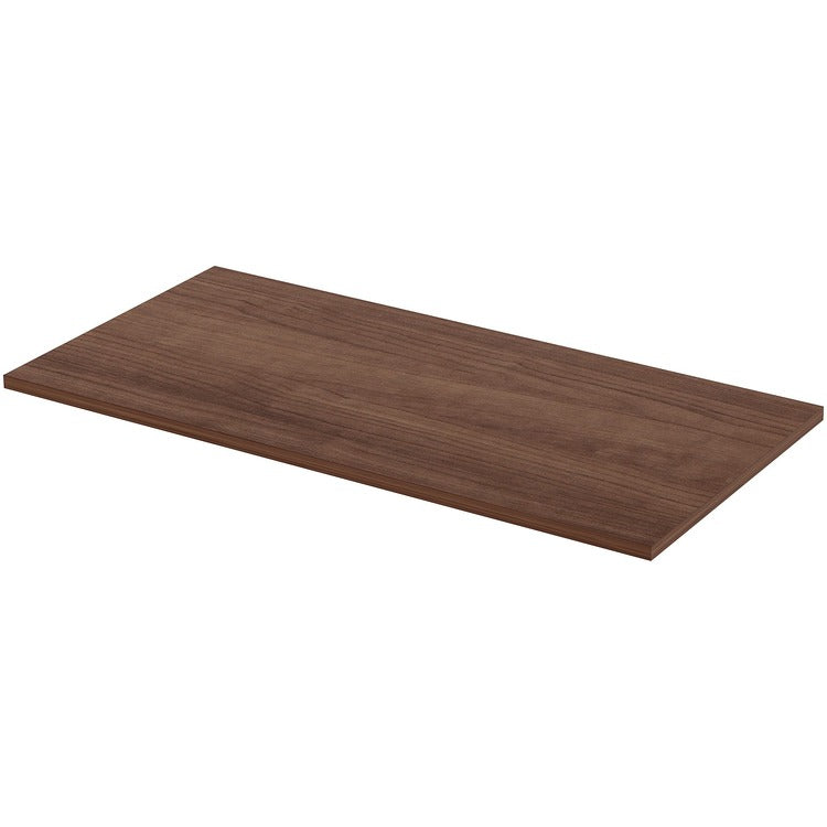 Lorell Height Adjustable Standard Tabletop, 24" x 48", Walnut (LLR59638)