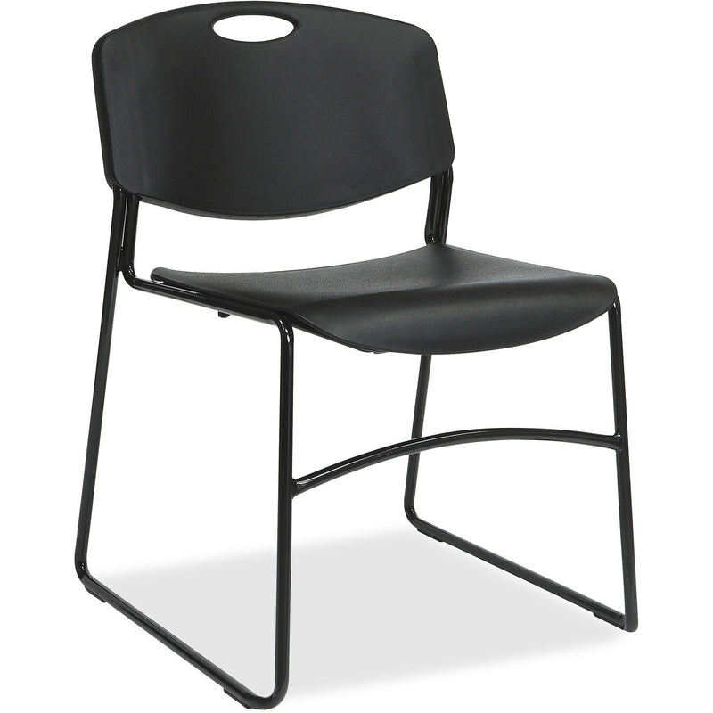 Lorell Stacking Chair, 450 lb Capacity, 4/CT, Black (LLR62528)