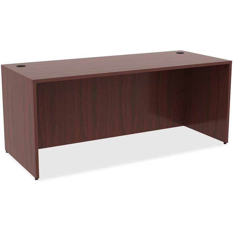 Lorell Rectangular Laminate  Desk, 72" x 30" x 29-1/2", Mahogany (LLR69535)