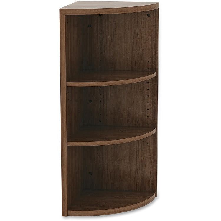 Lorell Corner Bookcase, 14-3/4" x 36", Walnut (LLR69610)