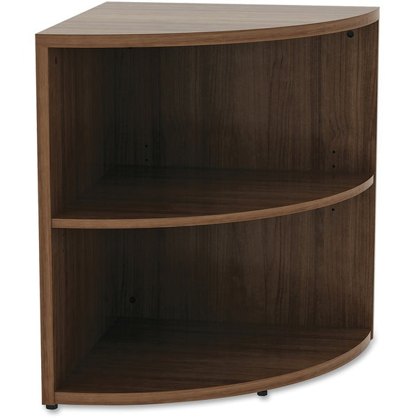 Lorell Corner Bookcase, 23-5/8" x 29-1/2", Walnut (LLR69617)