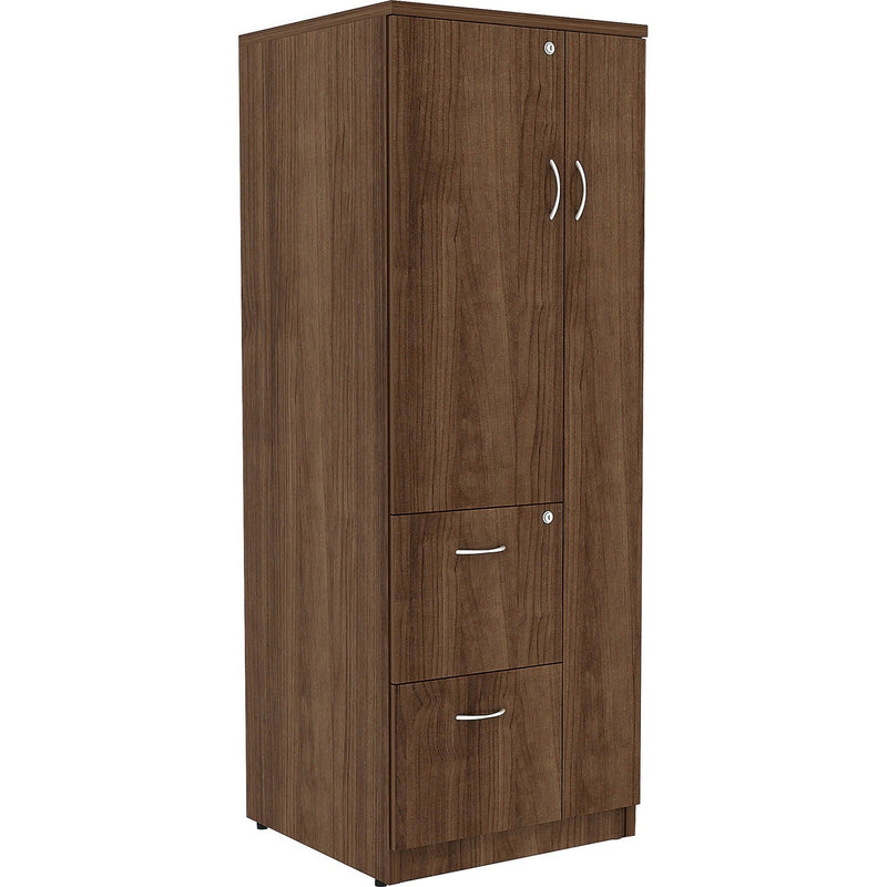 Lorell Storage Cabinet, 23-3/5" x 23-3/5" x 65-3/5", Walnut (LLR69889)