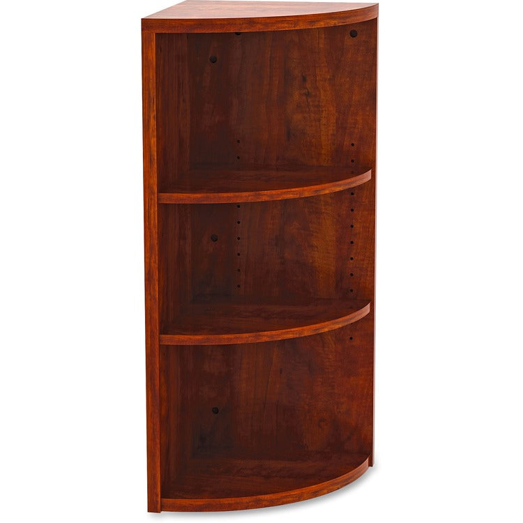 Lorell Corner Bookcase, 14-4/5" x 14-4/5" x 36", Cherry (LLR69890)