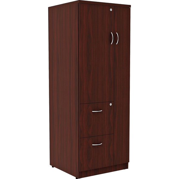 Lorell Tall Storage Cabinet, 23-3/5" x 23-3/5" x 65-3/5", Mahogany (LLR69897)