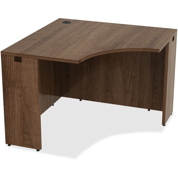 Lorell Corner Desk, 24" x 42" x 29-1/2", Walnut (LLR69953)