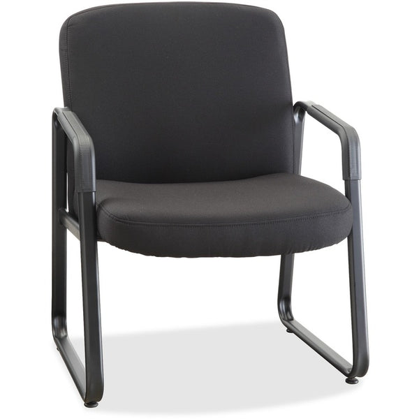 Lorell Fabric Guest Chair, 26-1/4" x 27-1/4" x 35", Black (LLR84586)