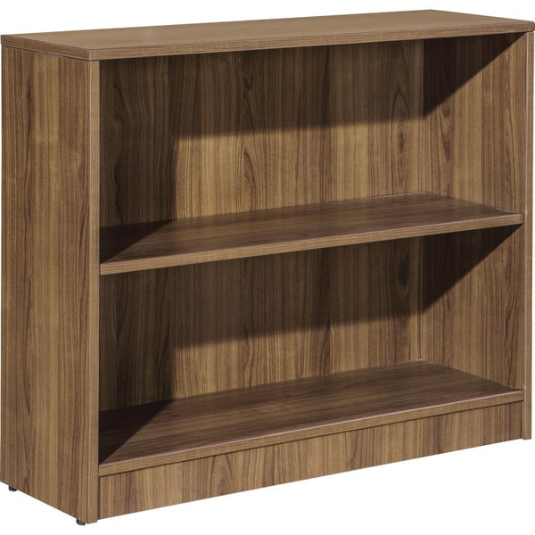 Lorell 2-Shelf Bookcase, 36" x 12" x 29-1/2", Walnut (LLR99780)