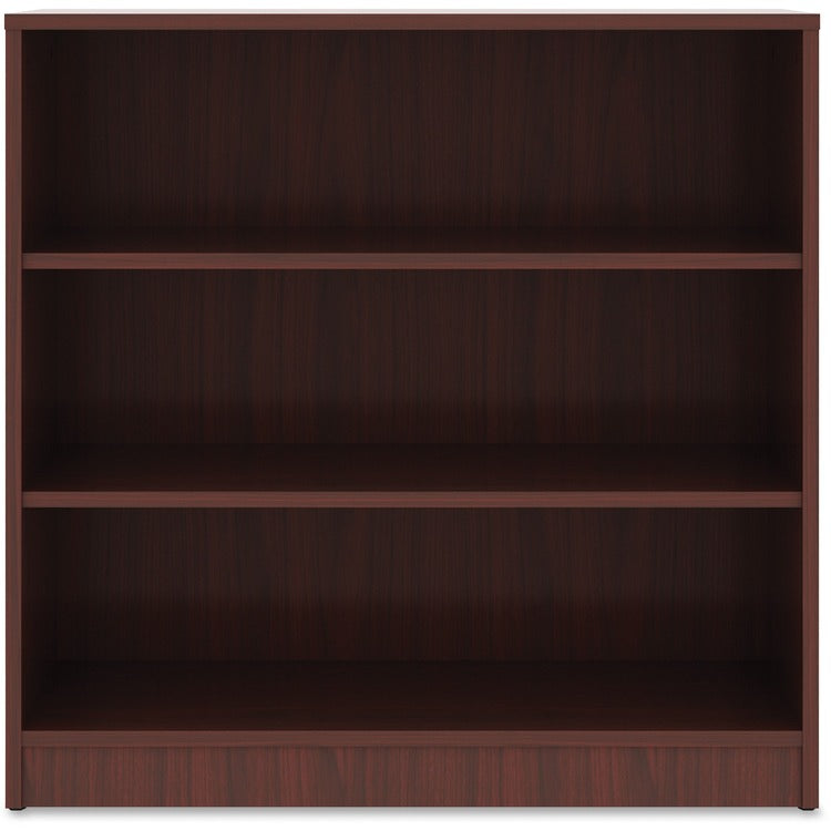 Lorell 3-Shelf Bookcase, 36" x 12" x 36", Mahogany (LLR99781)