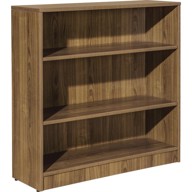 Lorell 3-Shelf Bookcase, 36" x 12' x 36", Walnut (LLR99783) Each