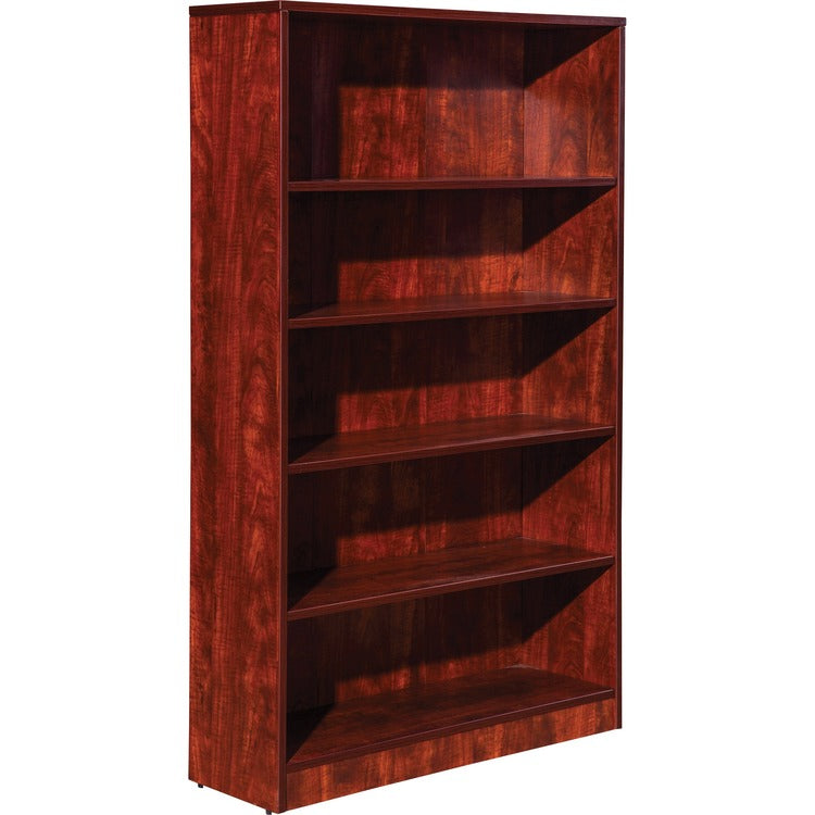 Lorell 5-Shelf Bookcase, 36" x 12" x 60", Cherry (LLR99788)