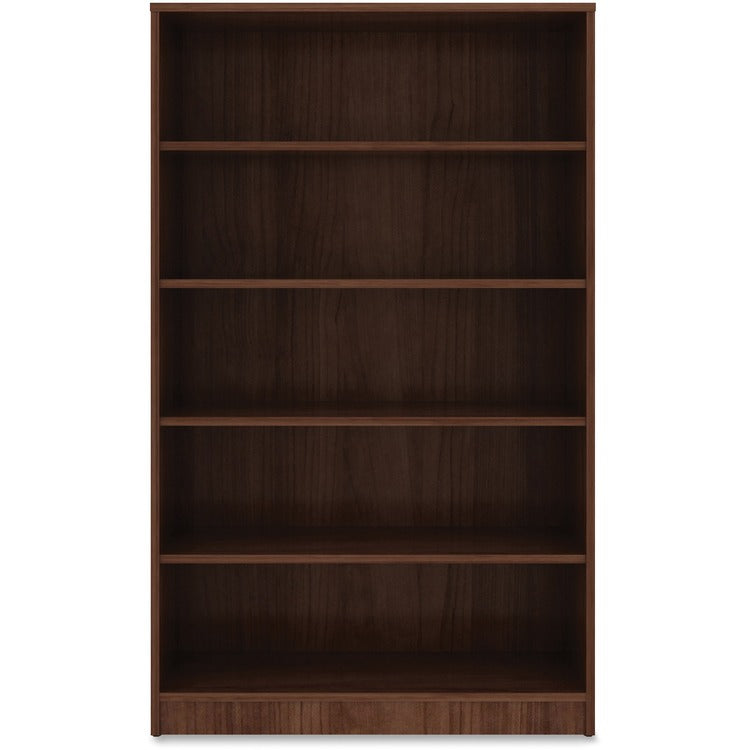 Lorell 5-Shelf Bookcase, 36" x 12' x 60', Walnut (LLR99789)