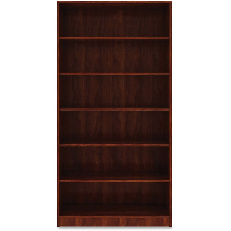 Lorell 6-Shelf Bookcase, 36" x 12" x 73', Cherry (LLR99791)
