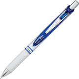 Pentel EnerGel Pearl Deluxe RTX Gel Pen, Retractable, Medium 0.7 mm, Blue Ink, Pearl White/Blue Barrel, Dozen (PENBLN77PWC) 1 Dozen