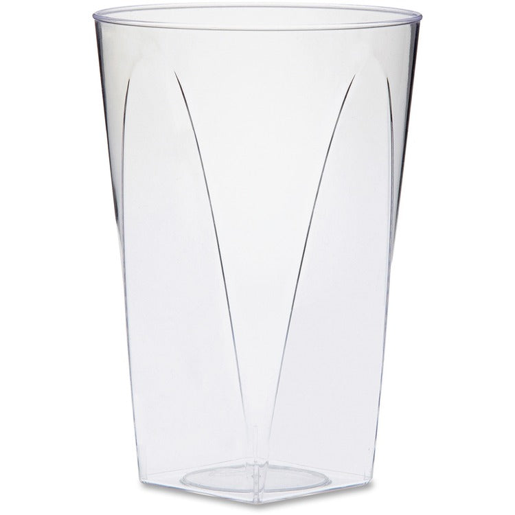 Milan Milan Tumblers, 10 oz, Plastic, Clear, 16 Tumblers/Pack (WNARSMT10151) Pack of 16