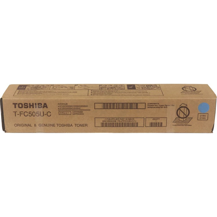 Toshiba Original Toner Cartridge, Cyan, Laser, High Yield, 33600 Pages (TOSTFC505UC) Each