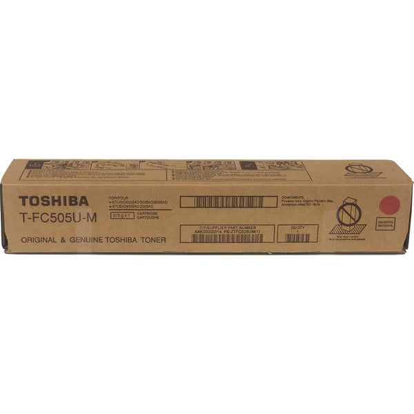 Toshiba Original Toner Cartridge, Magenta, Laser, High Yield, 33600 Pages (TOSTFC505UM) Each