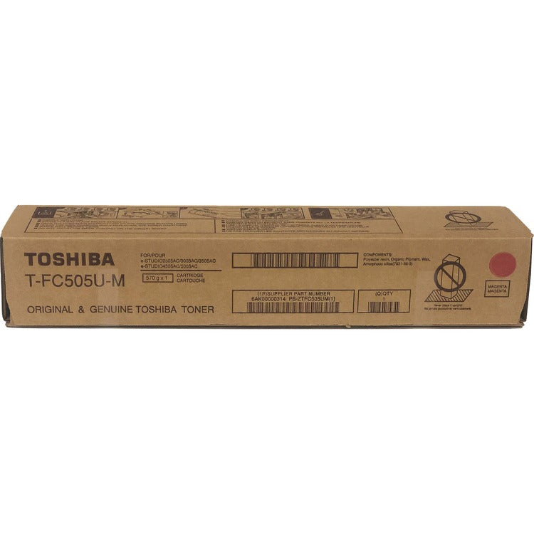 Toshiba Original Toner Cartridge, Magenta, Laser, High Yield, 33600 Pages (TOSTFC505UM) Each