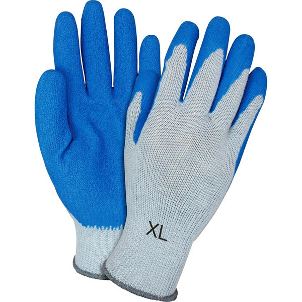 Safety Zone Latex-coated Gloves, Knit, X-Large, 12 Pairs/DZ, Blue/Gray (SZNGRSLXL) 1 Dozen