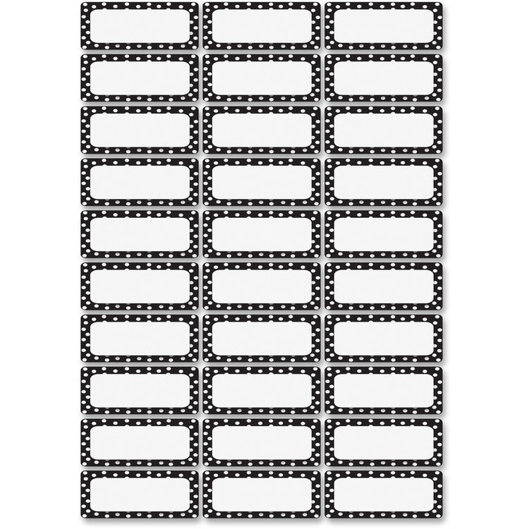 Ashley Dots Namplate Magnets, Black/White (ASH10080) Each