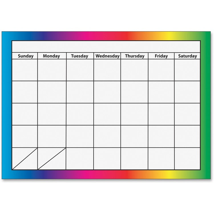 Ashley Dry Erase Magnetic Calendar, 1-Month, Multi (ASH10096) Each