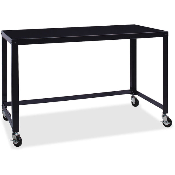 Lorell Ready-to-Assemble Mobile Desk, 48" x 23" x 29-1/2", Black (LLR34417)