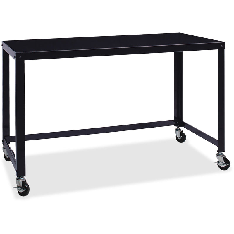 Lorell Ready-to-Assemble Mobile Desk, 48" x 23" x 29-1/2", Black (LLR34417) Each