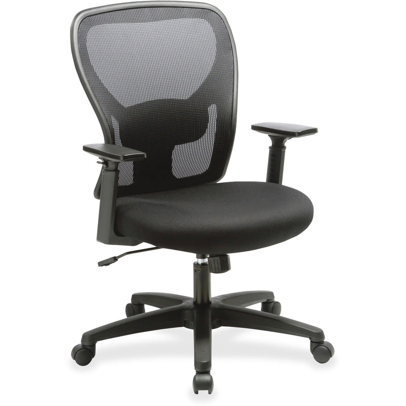 Lorell Task Chair, Mesh Mid Back, 27-1/2" x 27-3/4" x 41-7/8", Black (LLR83307)