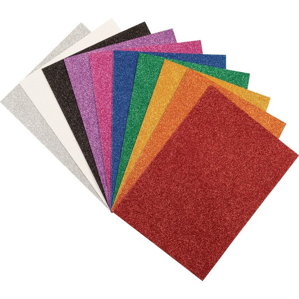 Creativity Street Wonderfoam, Glitterf Sheets, 8-1/2" x 11-1/2", 10/PK, Assorted (PACAC4344) Pack of 10