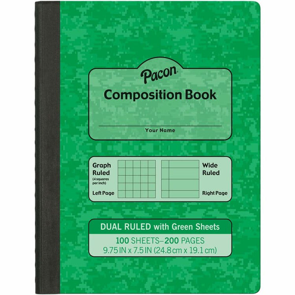 Pacon Composition Book, Dual-Ruled, 24/CT, (PACMMK37162)