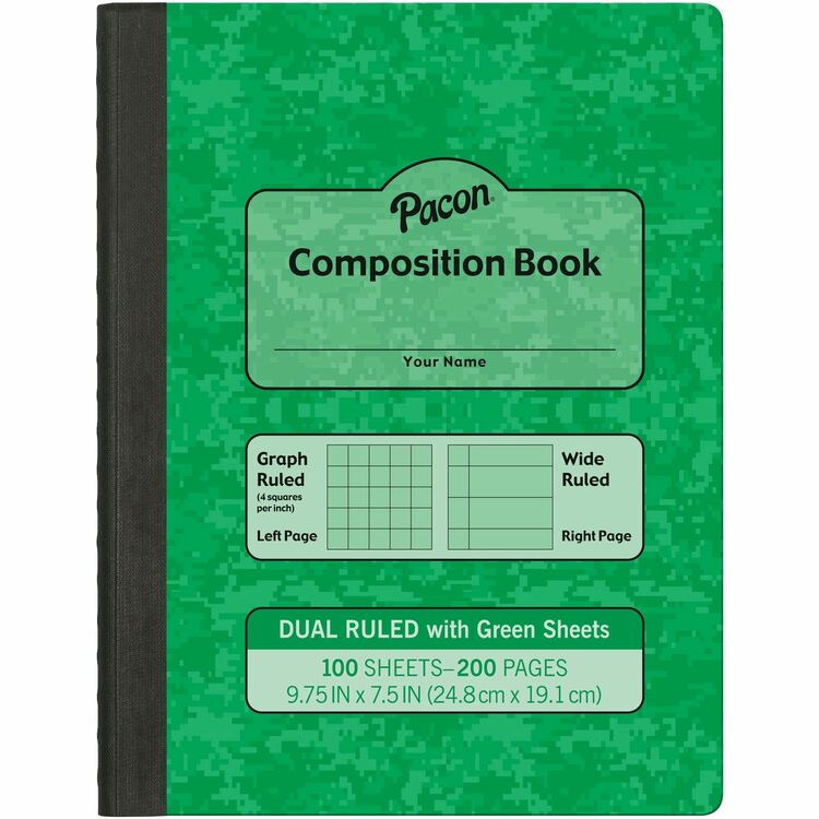 Pacon Composition Book, Dual-Ruled, 24/CT, (PACMMK37162) Case of 24