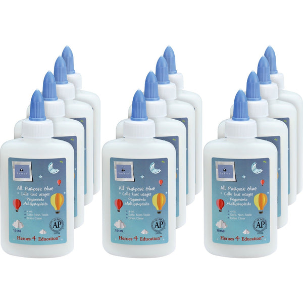 Sparco School Glue, 4oz., 12/BX, White (SPR15159) Box of 12