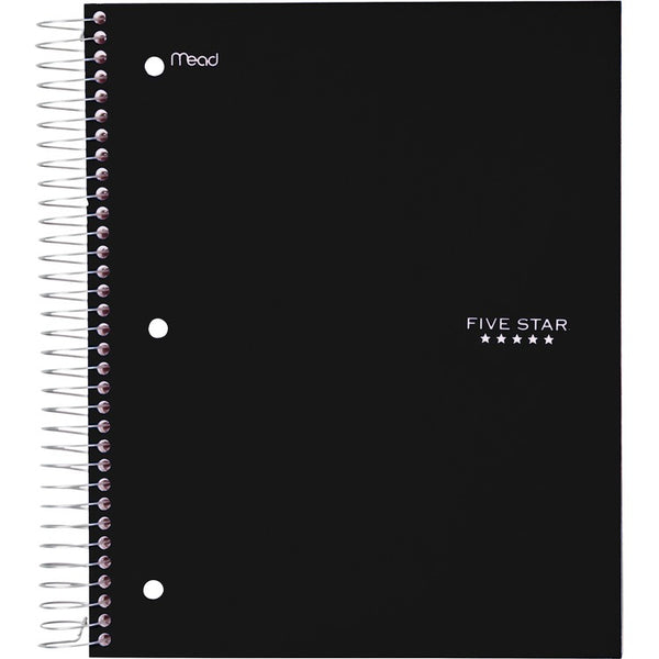 Five Star 5-Star Notebook, 5-Sub, 9-1/2" x 10-1/2", Black (MEA72045) Each