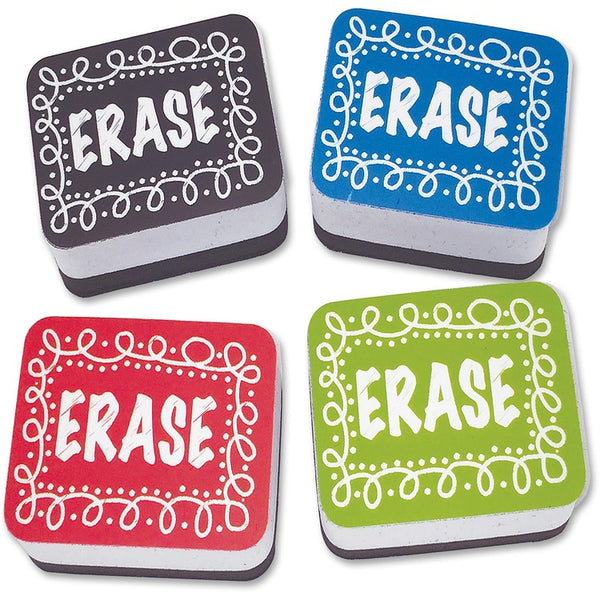 Ashley Mini Whiteboard Erasers, Chalk Design , 2" x 1-1/2" x 3/4", (ASH78002)