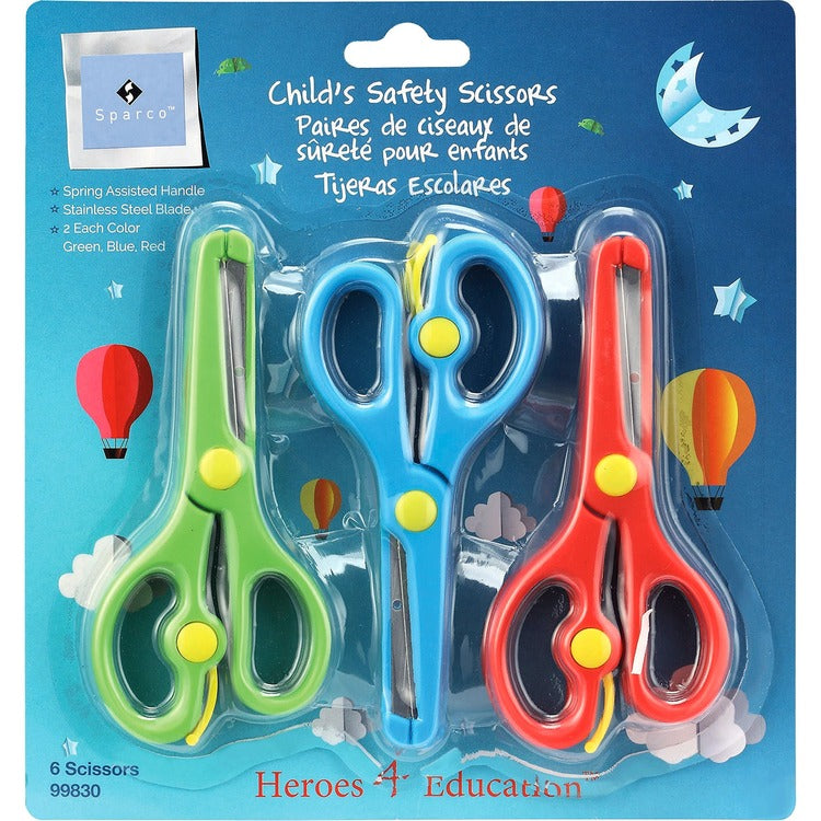 Sparco Child Safety Scissors, 6/PK, Assorted (SPR99830)