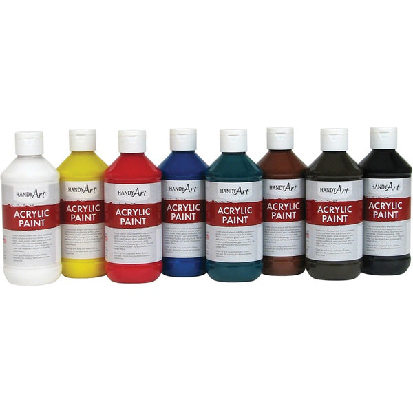 Handy Art Handy Art Acrylic Paint, 8oz., 8/ST, Assorted (HAN881020) Set of 8