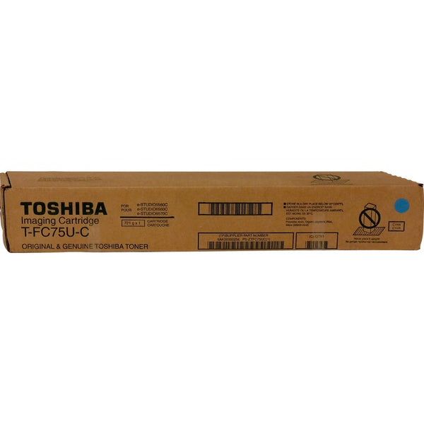Toshiba Original Toner Cartridge, Cyan, Laser, Standard Yield, 29500 Pages (TOSTFC75UC) Each