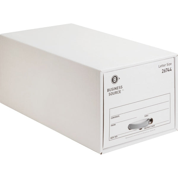 Business Source Letter Sized Storage Drawer, 14-1/4" x 25-1/4" x 11-1/2", 6/CT, White (BSN26744) Case of 6
