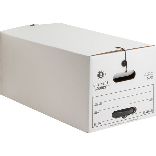 Business Source Storage Boxes, Med Duty, Letter, 12CT, White (BSN26746) Case of 12