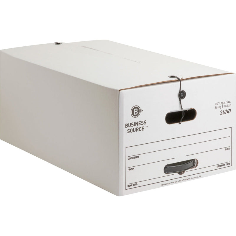 Business Source Storage Boxes, Med Duty, Letter, 12/CT, White (BSN26747) Case of 12