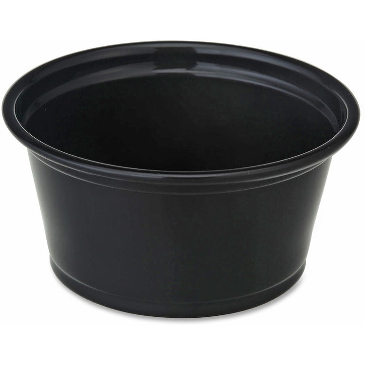 Genuine Joe Portion Cups, 2oz., 50BG/CT, Black (GJO19066) Case of 2500