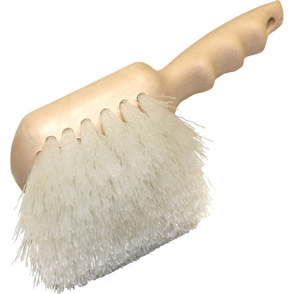 Genuine Joe Nylon Utility Brush, 9", White (GJO98215)