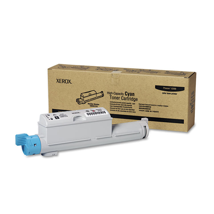 Xerox® 106R01218 High-Yield Toner, 12,000 Page-Yield, Cyan (XER106R01218)