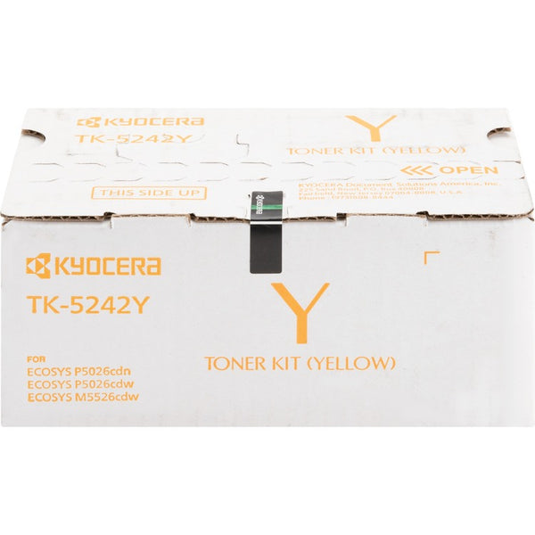 Kyocera Toner Cartridge, f/5026/5526, 3000 Page Yield, Yellow (KYOTK5242Y) Each
