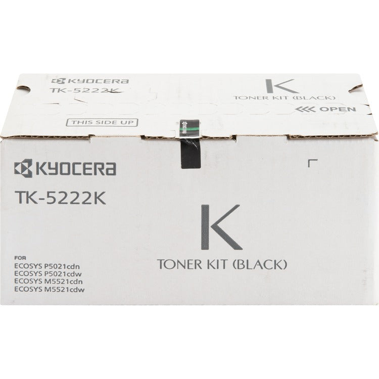 Kyocera Toner Cartridge, f/ 5021/5521, 1200 Page Yield, Black (KYOTK5222K) Each